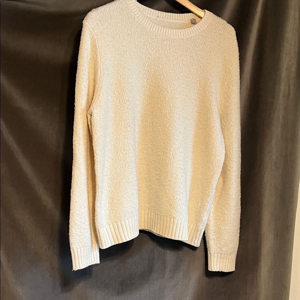 ATM Anthony Thomas Melillo Cream Crewneck Sweater